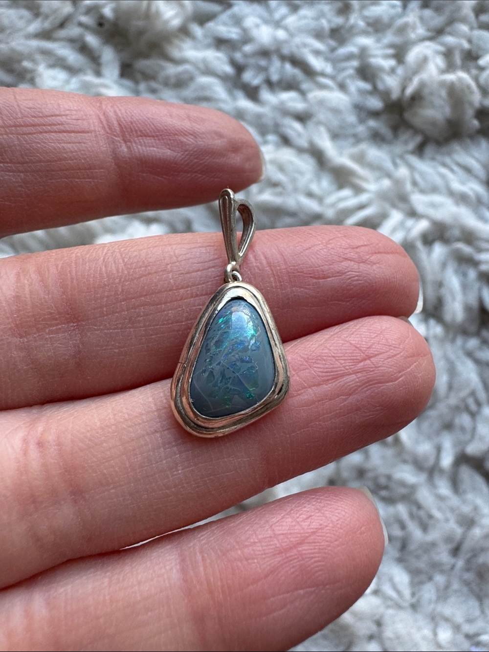 Sterling Silver‎ Opal Pendant